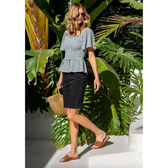 NEW Skies Are Blue Gingham Smocked Blouse Size Small - Picture 11 of 11